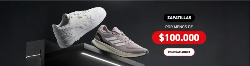 Zapatillas por menos de 100.000 pesos